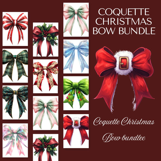 16 COQUETTE CHRISTMAS BOW BUNDLE