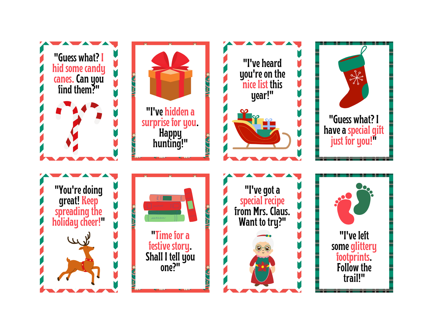 Elf Notes Print and Cut