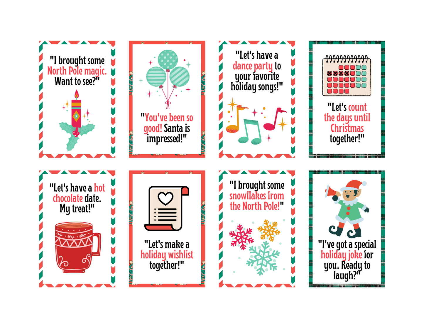 Elf Notes Print and Cut