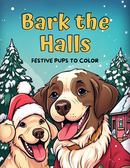 Festive Pups Coloring Book